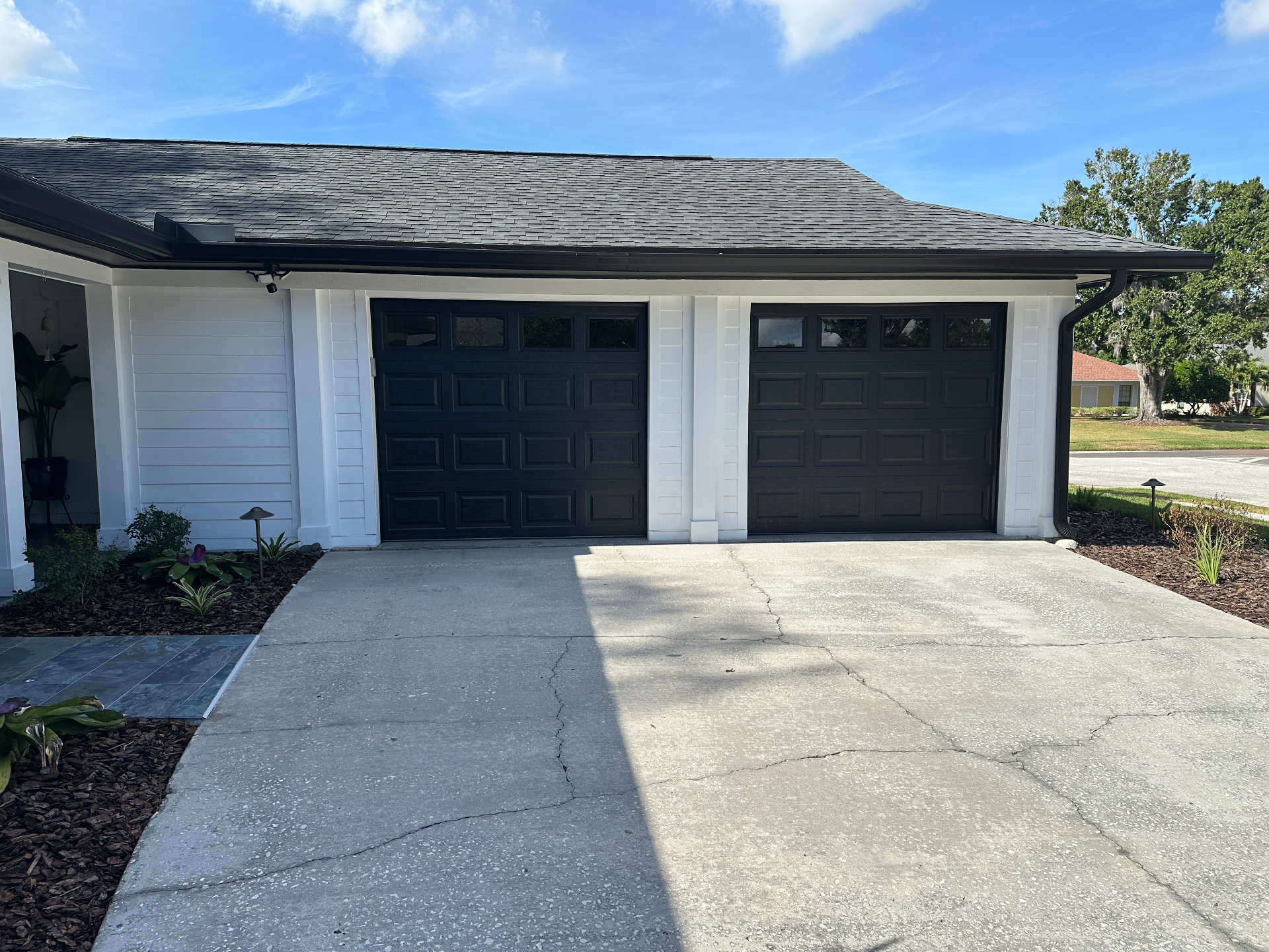 Fully enclosed garage after renovation in Tampa Bay