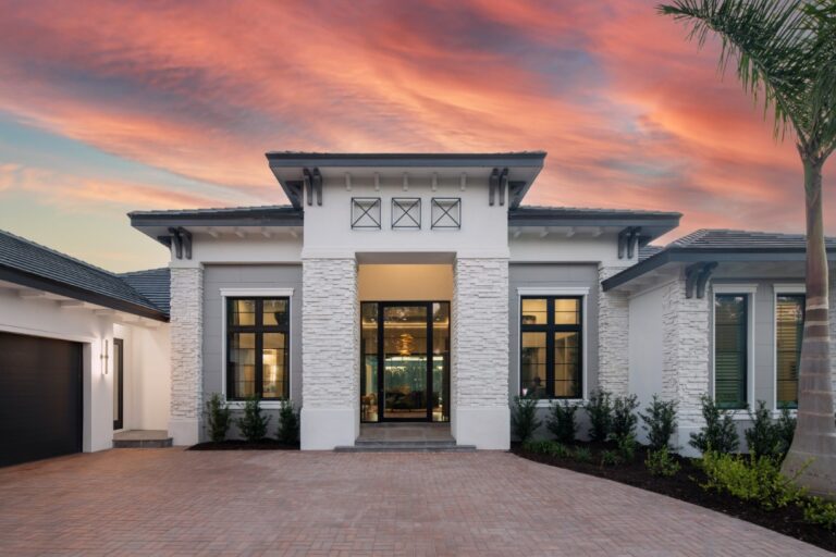 Various impact window styles installed on a modern Tampa Bay home